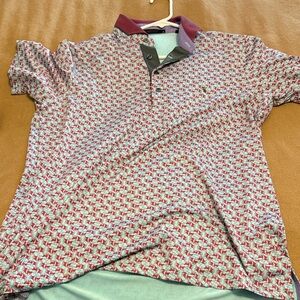 Greyson Red and Teak Monkey Polo Shirt - Commonwealth National